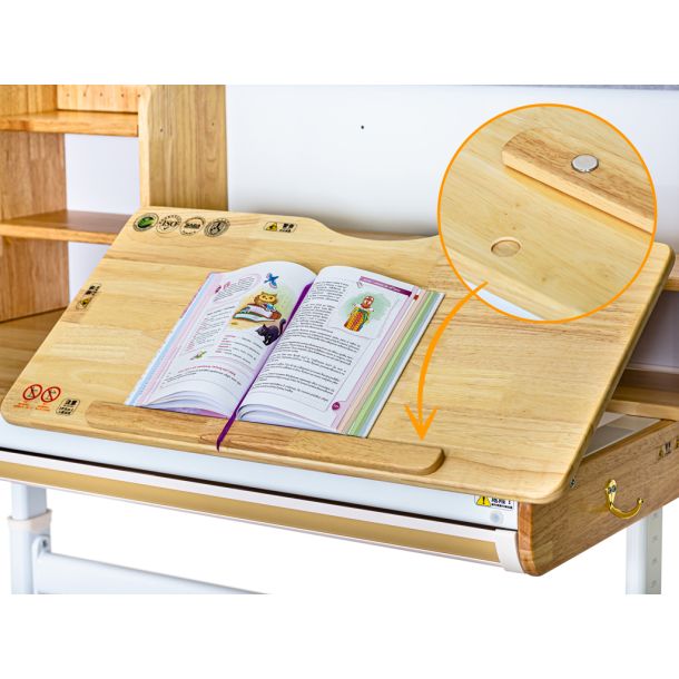 Детский стол Mealux Timberdesk L 120х60 RubberWood, Белый (111470446) дешево