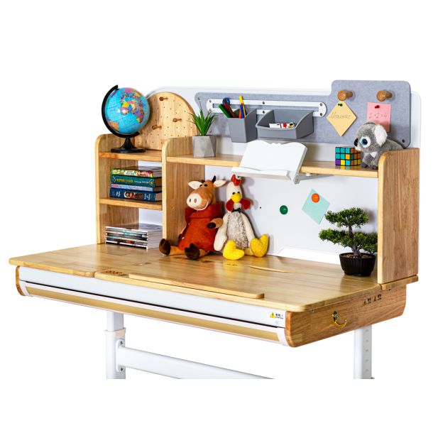 Детский стол Mealux Timberdesk L 120х60 RubberWood, Белый (111470446) купить