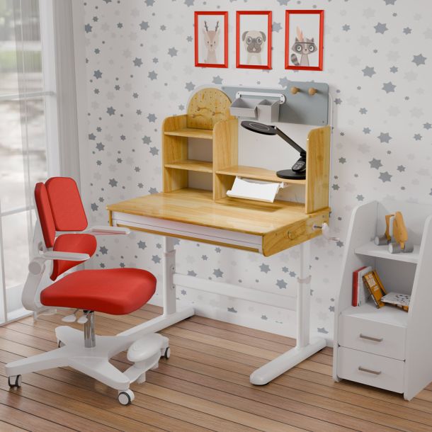 Детский стол Mealux Timberdesk S 90х60 RubberWood, Белый (111470447) в интернет-магазине