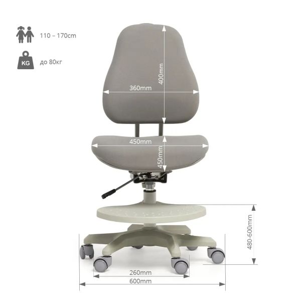 Дитяче крісло Cubby Paeonia Grey (1771478534) цена