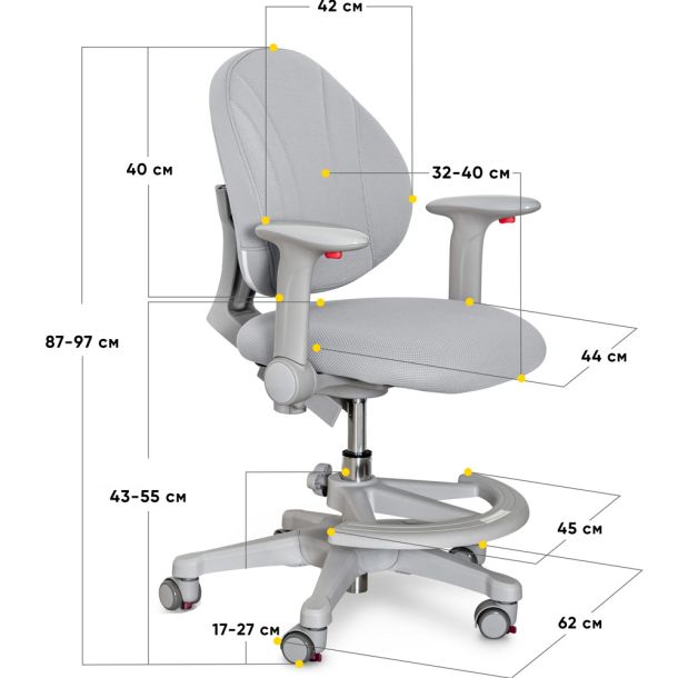 Дитяче крісло Evo-kids Mio Y-407 Сірий, Сірий (111469940) с доставкой