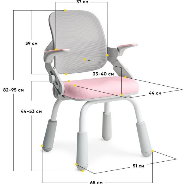 Дитяче крісло Mealux Neo Air Static Y-306 Рожевий, Білий (111469977) с доставкой