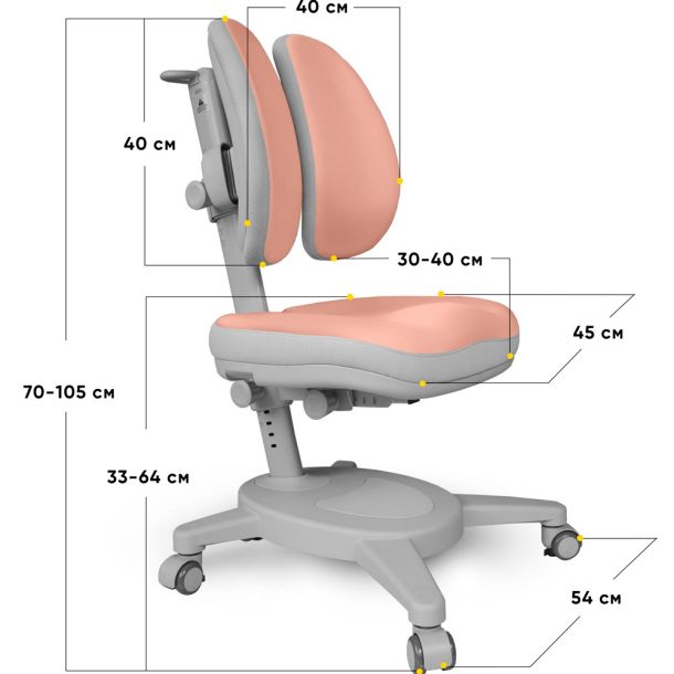 Дитяче крісло Mealux Onyx Duo Персиковий, Сірий (111012294) в Киеве