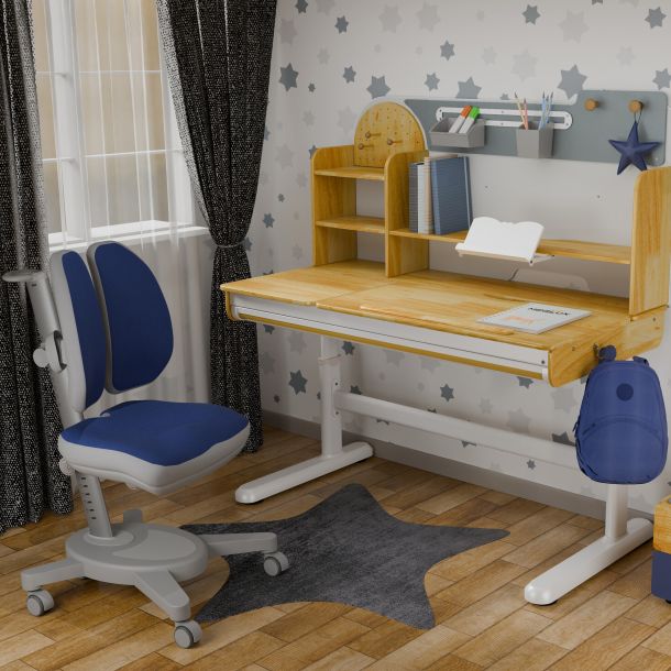 Дитяче крісло Mealux Onyx Duo Синій, Сірий (111012291) в Украине