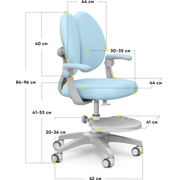 Детское кресло Mealux Sprint Duo Y-412 Голубой, Серый (111470130) с доставкой