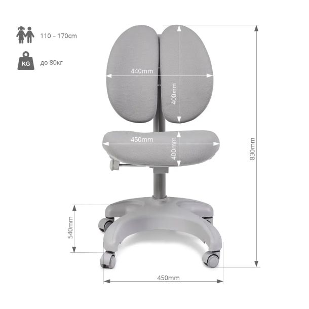 Детское кресло Solerte Grey (1771478576) в Украине