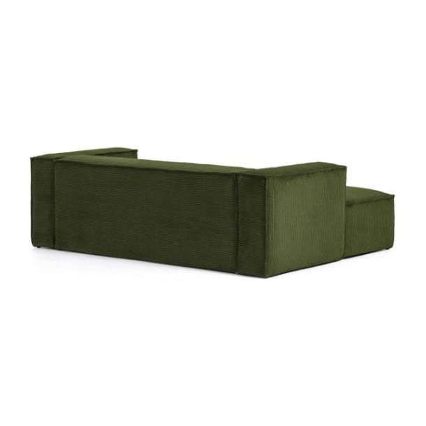 Диван BLOK 2-местный с правым шезлонгом 240 см Зеленый (90724125) цена