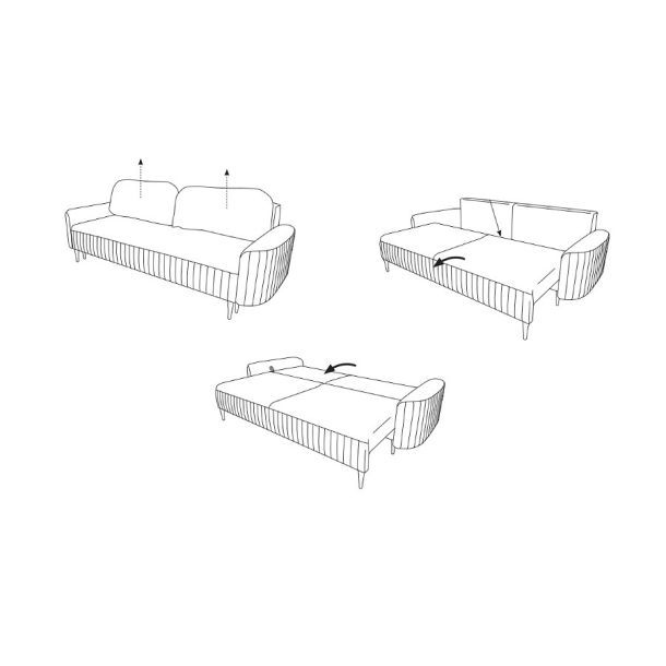 Диван розкладний VENA Velluto 2 Beige (1321486438) купить