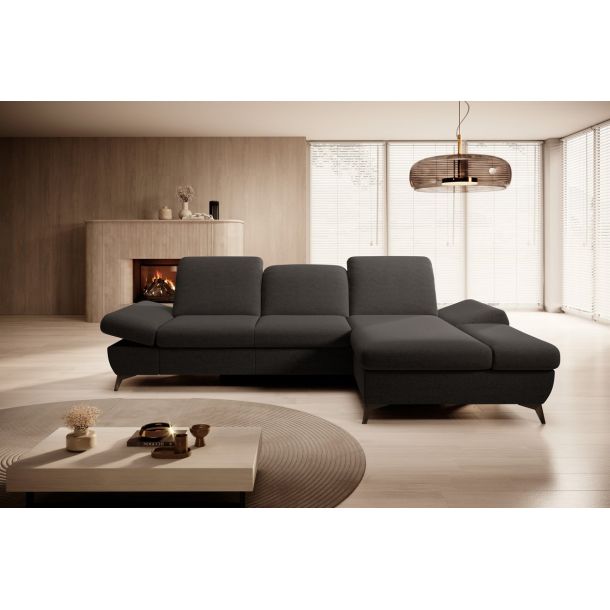 Диван угловой раскладной HARPER Right Loft-23-Anthracite (1321485986) недорого