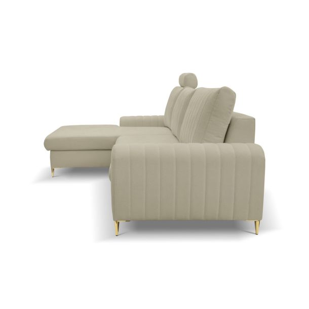 Диван кутовий розкладний MONACO Left Loft-02-Beige, Золотий (1321486013) купить