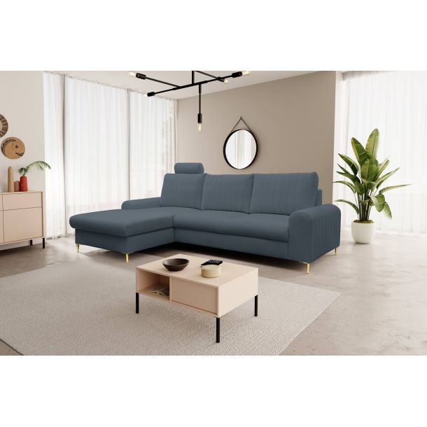 Диван кутовий розкладний MONACO Left Loft-14-Denim, Золотий (1321486025) с доставкой