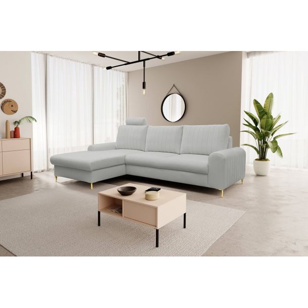 Диван кутовий розкладний MONACO Left Loft-18-Silver, Золотий (1321486029) с доставкой