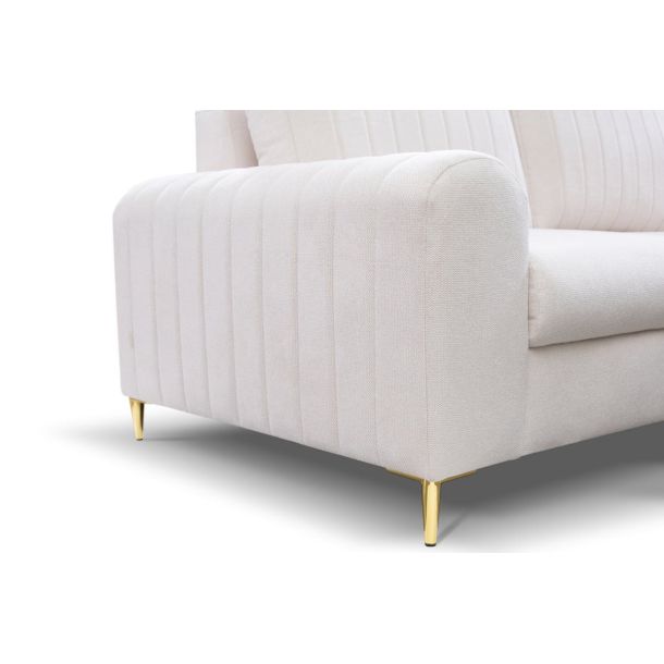 Диван угловой раскладной MONACO Right Loft-01-Cream, Золотой (1321486084) дешево