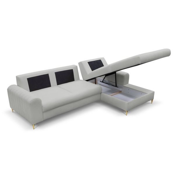 Диван угловой раскладной MONACO Right Loft-18-Silver, Золотой (1321486077) kupistul