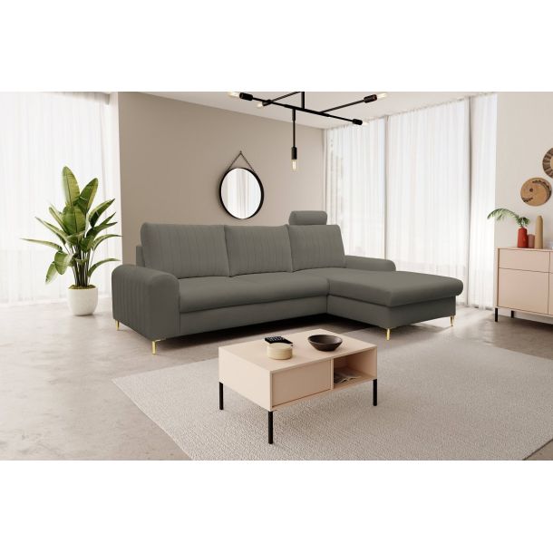 Диван кутовий розкладний MONACO Right Loft-22-Iron, Золотий (1321486081) с доставкой