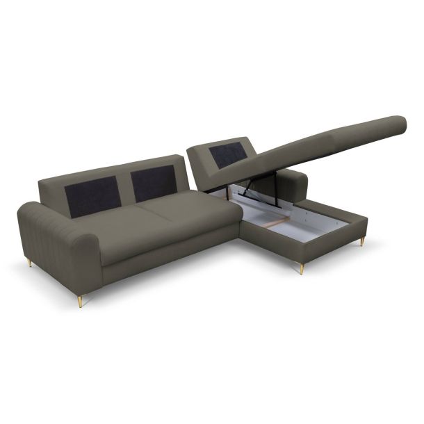 Диван кутовий розкладний MONACO Right Loft-22-Iron, Золотий (1321486081) kupistul