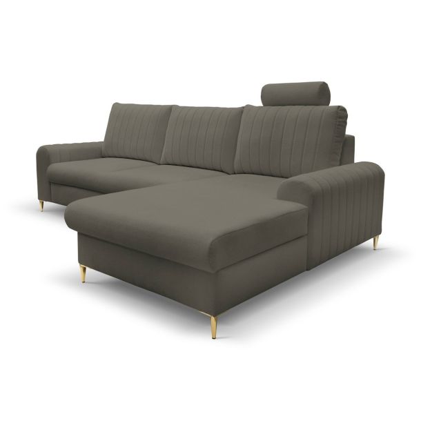 Диван кутовий розкладний MONACO Right Loft-22-Iron, Золотий (1321486081) цена