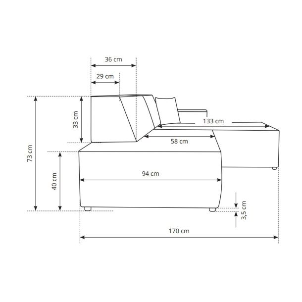 Диван угловой раскладной TILIA Right Dunbar-75 (1321486954) в Украине