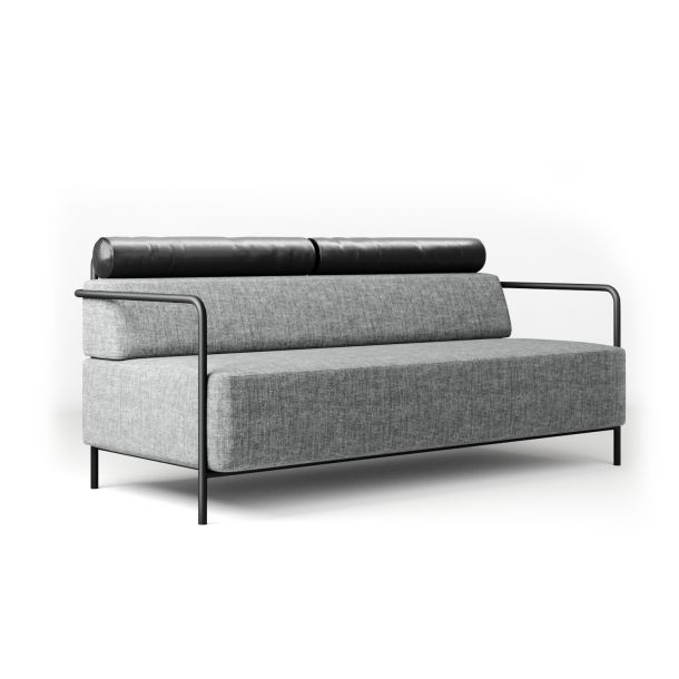 Диван Weekend Leather Austin 18 Grey, Экокожа Черный, Черный 9005 (601017341) цена