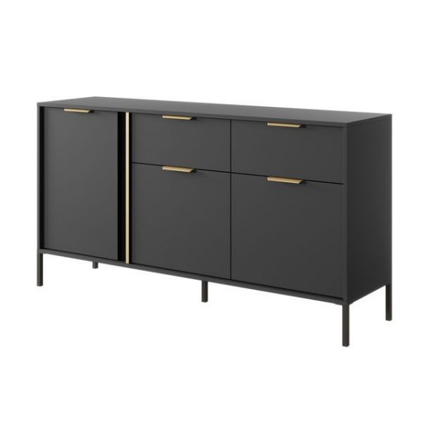 Комод Clars 3D2S/153 Антрацит, Золотой (132936681) с доставкой