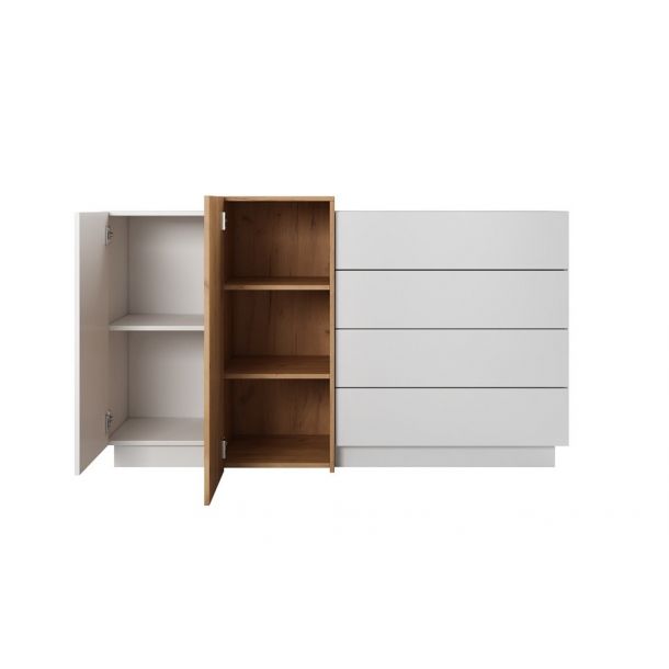 Комод Cube 2D4S/160 Білий Глянець , Дуб Крафт (132938157) kupistul
