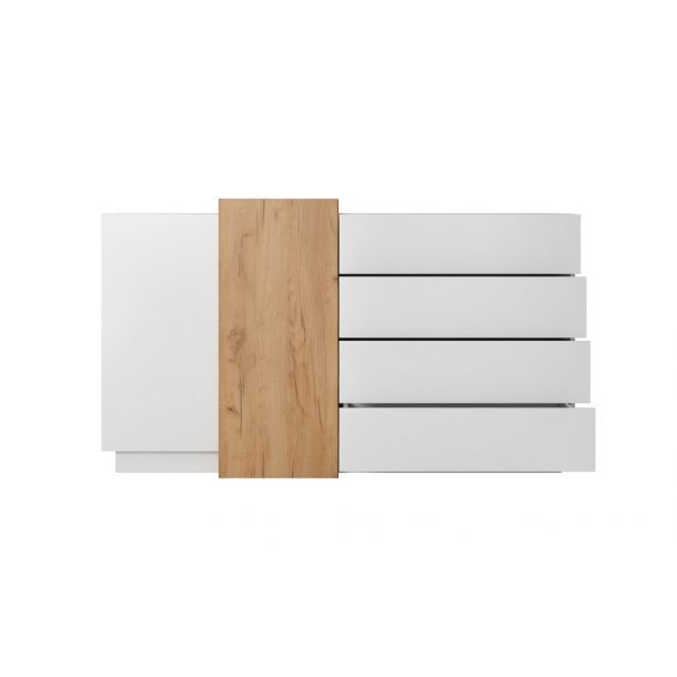 Комод Cube 2D4S/160 Білий Глянець , Дуб Крафт (132938157) цена