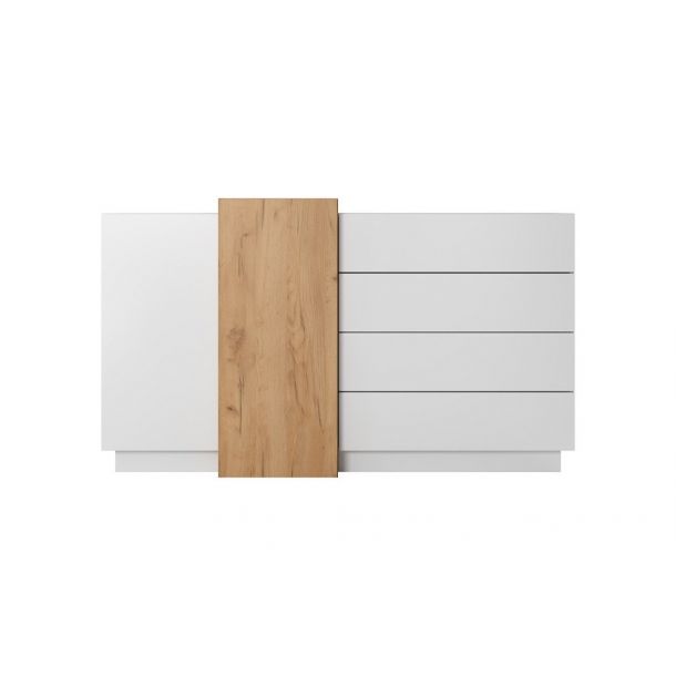 Комод Cube 2D4S/160 Білий Глянець , Дуб Крафт (132938157) в интернет-магазине