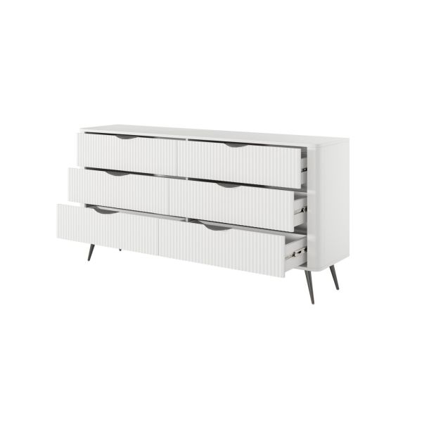 Комод Lante 6S/163 Белый, Черный (1321488069) kupistul