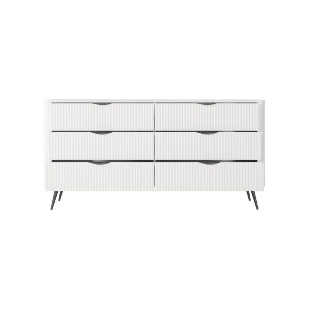 Комод Lante 6S/163 Белый, Черный (1321488069) цена