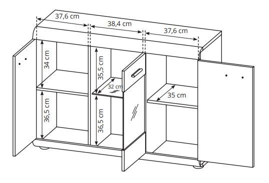 Комод Link 3D/120 Дуб Сонома (1321470517) в Киеве