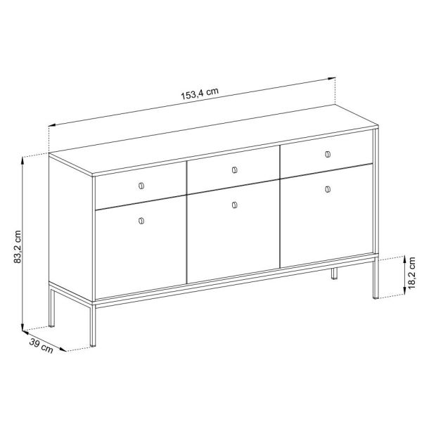 Комод Mono MKSZ154 Бежевый, Черный (1321469822) в интернет-магазине