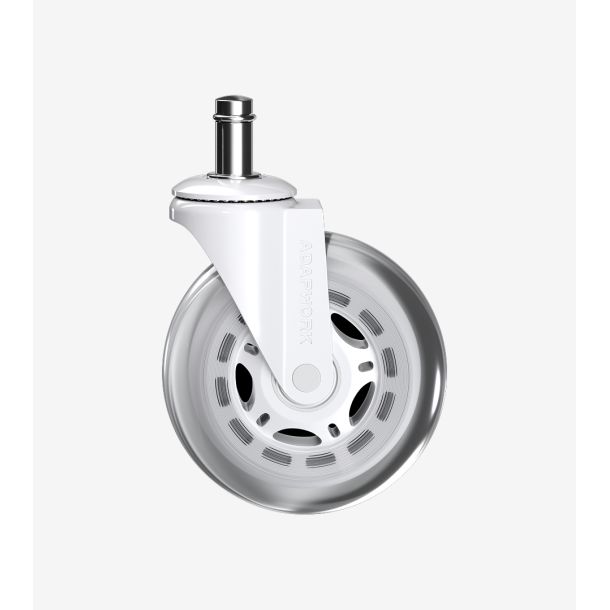 Комплект 5шт прогумованих роликів ADAPWORK CASTORS 65 Прозорий білий (1061489402) цена