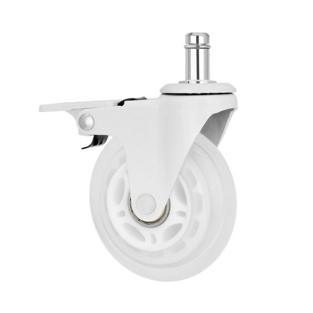 Комплект 5шт прогумованих роликів ADAPWORK CASTORS 75 FIX Прозорий білий (1061485757) купить