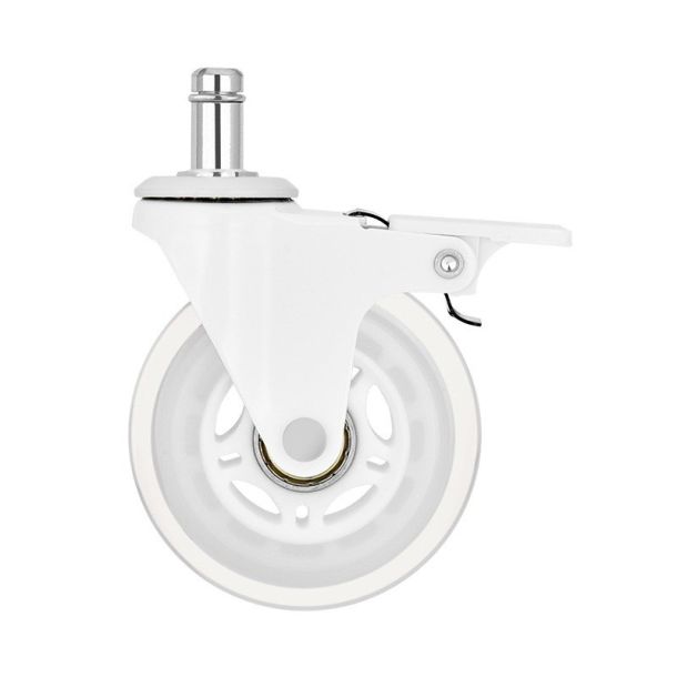 Комплект 5шт прогумованих роликів ADAPWORK CASTORS 75 FIX Прозорий білий (1061485757) kupistul