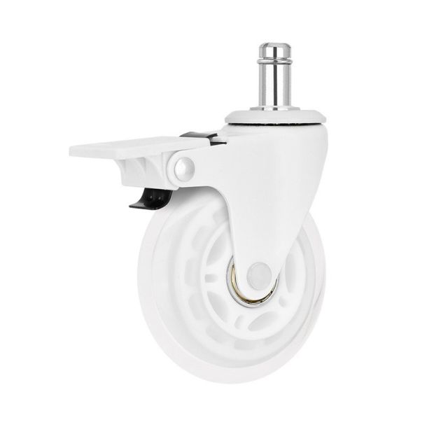 Комплект 5шт прогумованих роликів ADAPWORK CASTORS 75 FIX Прозорий білий (1061485757) цена