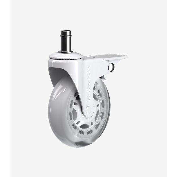 Комплект 5шт прорезиненных роликов ADAPWORK CASTORS 75 FIX Прозрачный белый (1061485757) цена