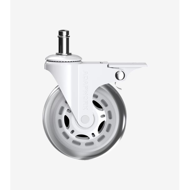 Комплект 5шт прорезиненных роликов ADAPWORK CASTORS 75 FIX Прозрачный белый (1061485757) kupistul