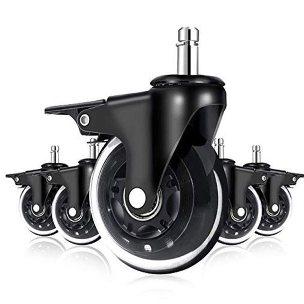 Комплект 5шт прорезиненных роликов ADAPWORK CASTORS 75 FIX Прозрачный черный (106936116) в интернет-магазине