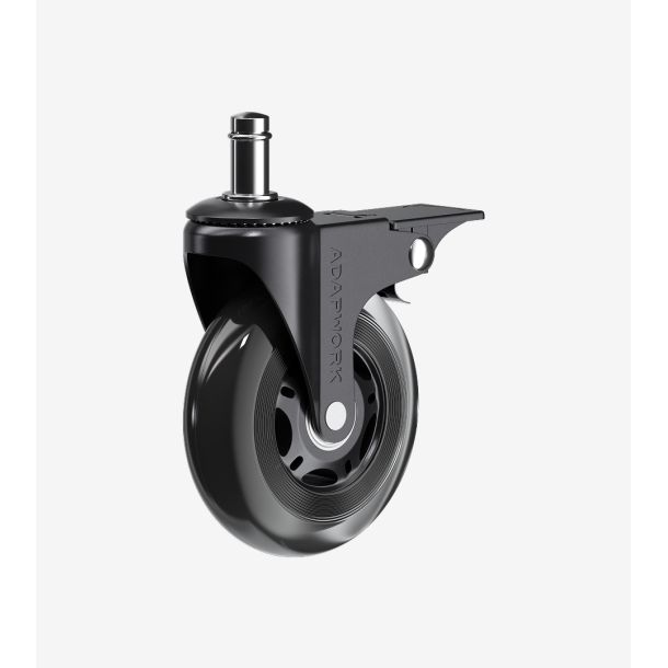 Комплект 5шт прорезиненных роликов ADAPWORK CASTORS 75 FIX Прозрачный черный (106936116) в Украине