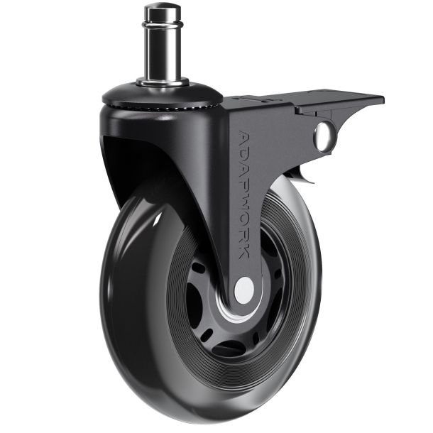Комплект 5шт прорезиненных роликов ADAPWORK CASTORS 75 FIX Прозрачный черный (106936116) в Украине
