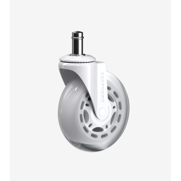 Комплект 5шт прогумованих роликів ADAPWORK CASTORS 75 Прозорий білий (1061485906) kupistul