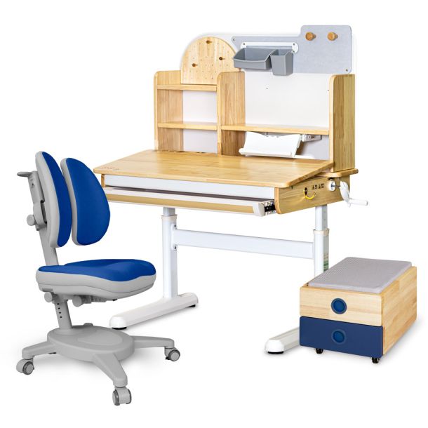 Комплект детский L Mealux Timberdesk Wood S Onyx Duo Синий, Голубой (111471138) с доставкой
