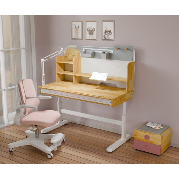 Комплект детский S Mealux Timberdesk L Дерево, Розовый (111474620) в Киеве