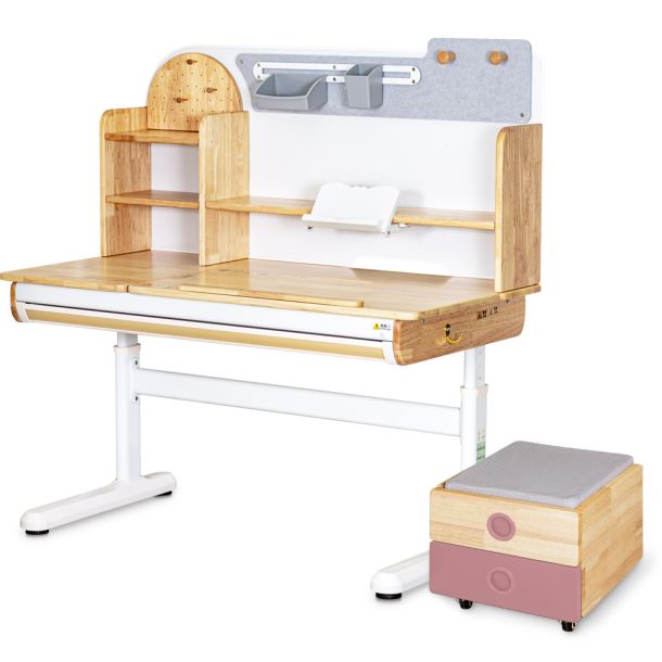 Комплект детский S Mealux Timberdesk L Дерево, Розовый (111474620) с доставкой