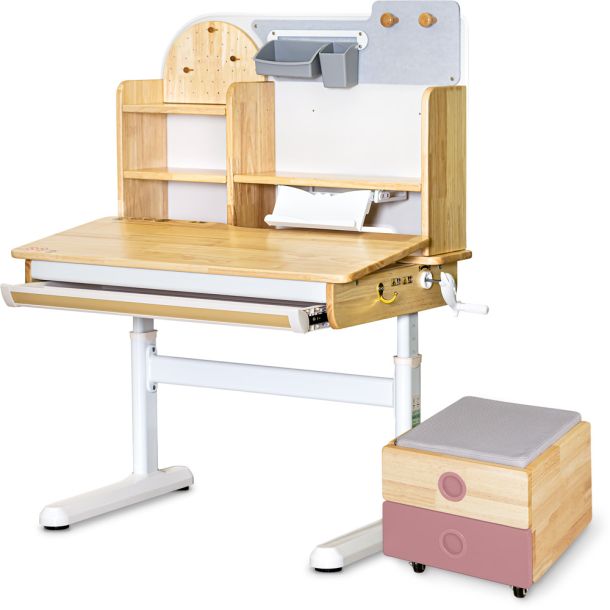 Комплект дитячий S Mealux Timberdesk S Дерево, Рожевий (111474628) с доставкой