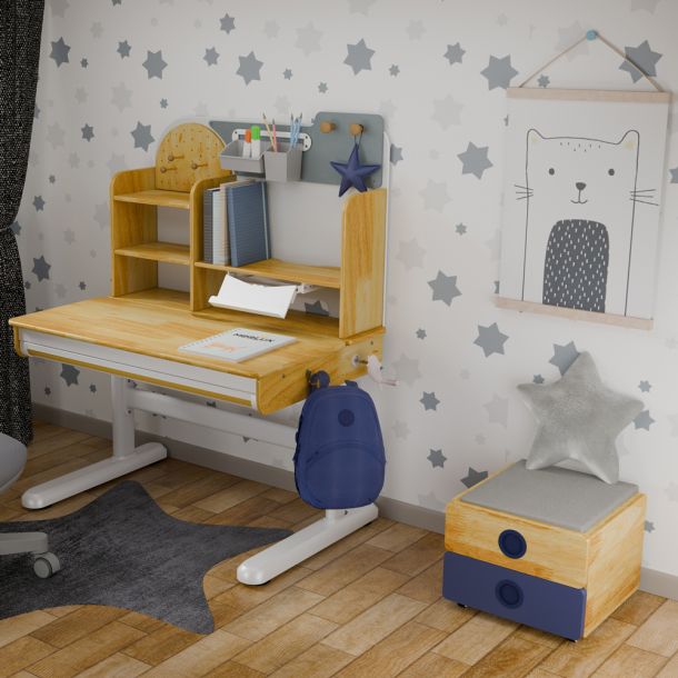 Комплект дитячий S Mealux Timberdesk S Дерево, Синій (111474627) в Киеве