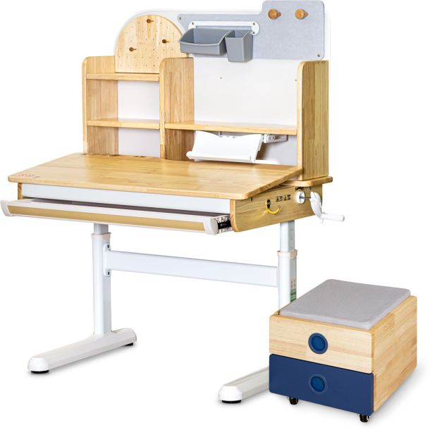 Комплект дитячий S Mealux Timberdesk S Дерево, Синій (111474627) с доставкой