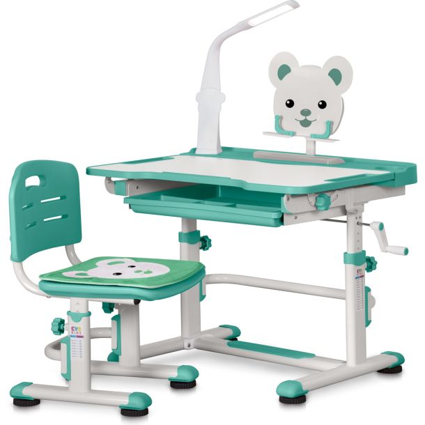 Комплект детский Evo-kids BD-04 XL Teddy с лампой Белый, Зеленый (111474641) дешево
