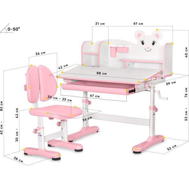 Комплект детский Mealux BD-29 Panda XL Белый, Розовый (111470596) с доставкой