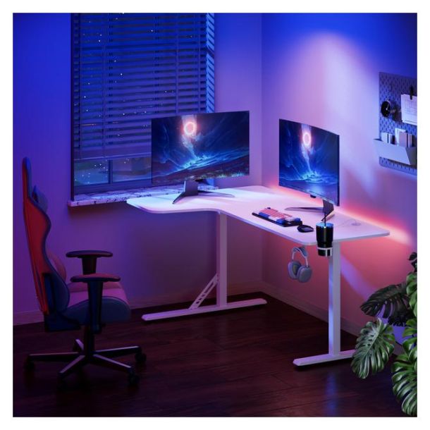 Комп'ютерний стіл GamePro GDC216W 160х100 White (971478299) с доставкой